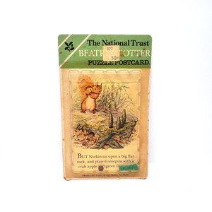 1985 Beatrix Potter Puzzle Postcard Tale of Squirrel Nutkin National Trust Balls